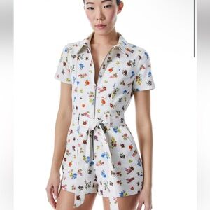 NWT Alice and Olivia Floral Short Sleeve Romper